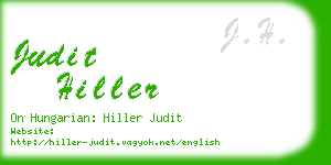 judit hiller business card
